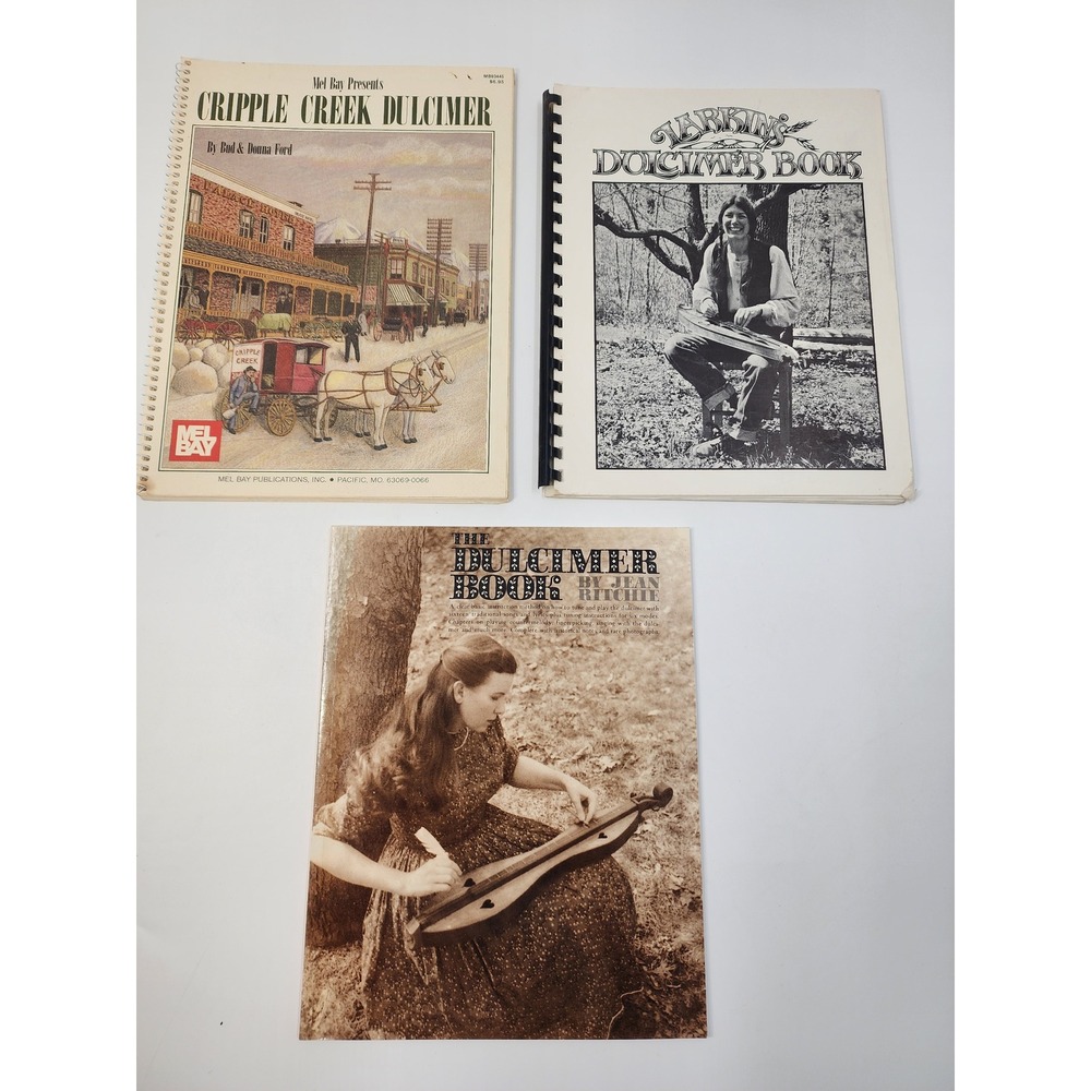 Vintage Dulcimer Book Lot Jean Ritchie Larkin Bryant Bud Ford Folk Music Lessons